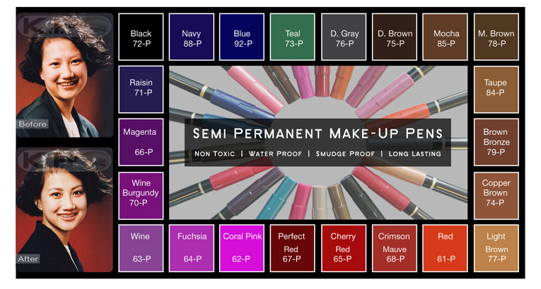 Phibrows Color Chart